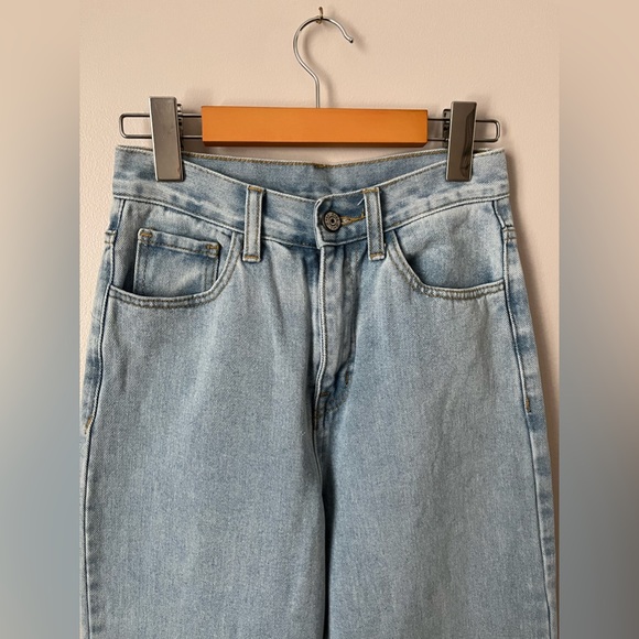 Women’s Shein High Rise Split Hem Straight Leg Jeans - Picture 7 of 11